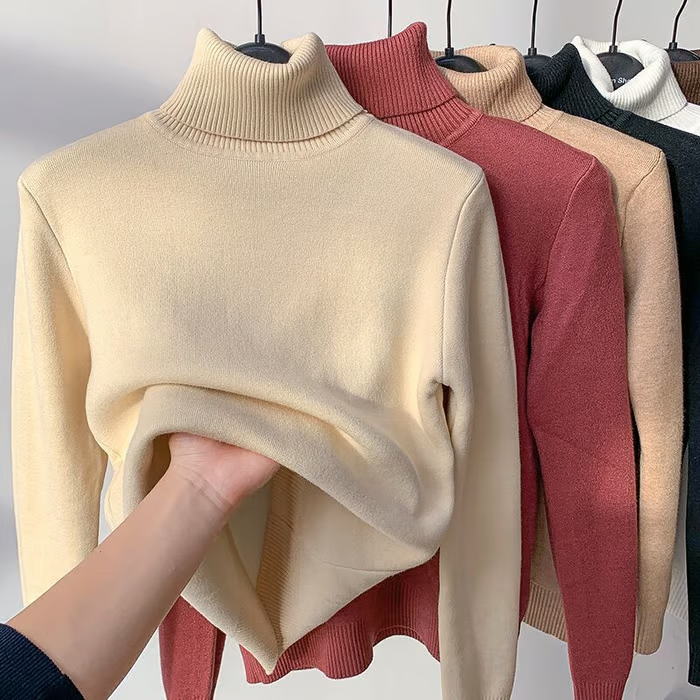 Damenpullover mit Fleece-Innenseite – Eleganz und Wärme in Perfektion