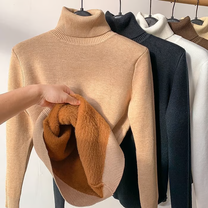 Damenpullover mit Fleece-Innenseite – Eleganz und Wärme in Perfektion