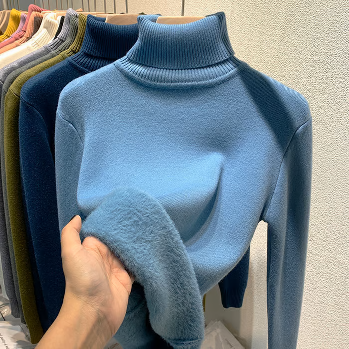 Damenpullover mit Fleece-Innenseite – Eleganz und Wärme in Perfektion