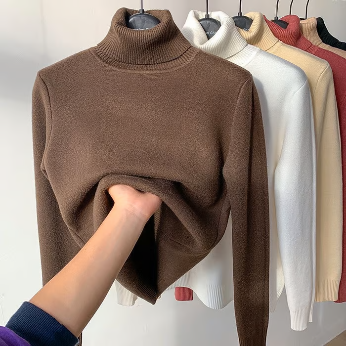 Damenpullover mit Fleece-Innenseite – Eleganz und Wärme in Perfektion