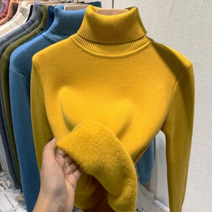 Damenpullover mit Fleece-Innenseite – Eleganz und Wärme in Perfektion