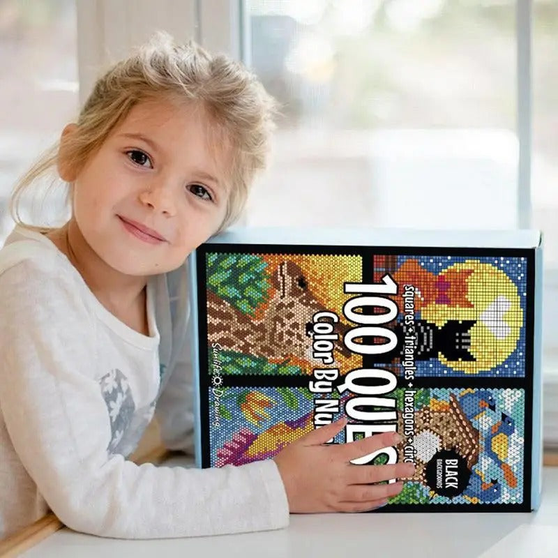 Malen nach Zahlen für Kinder – Kreatives Lernbuch mit doppelseitigem Aquarellstifte-Set