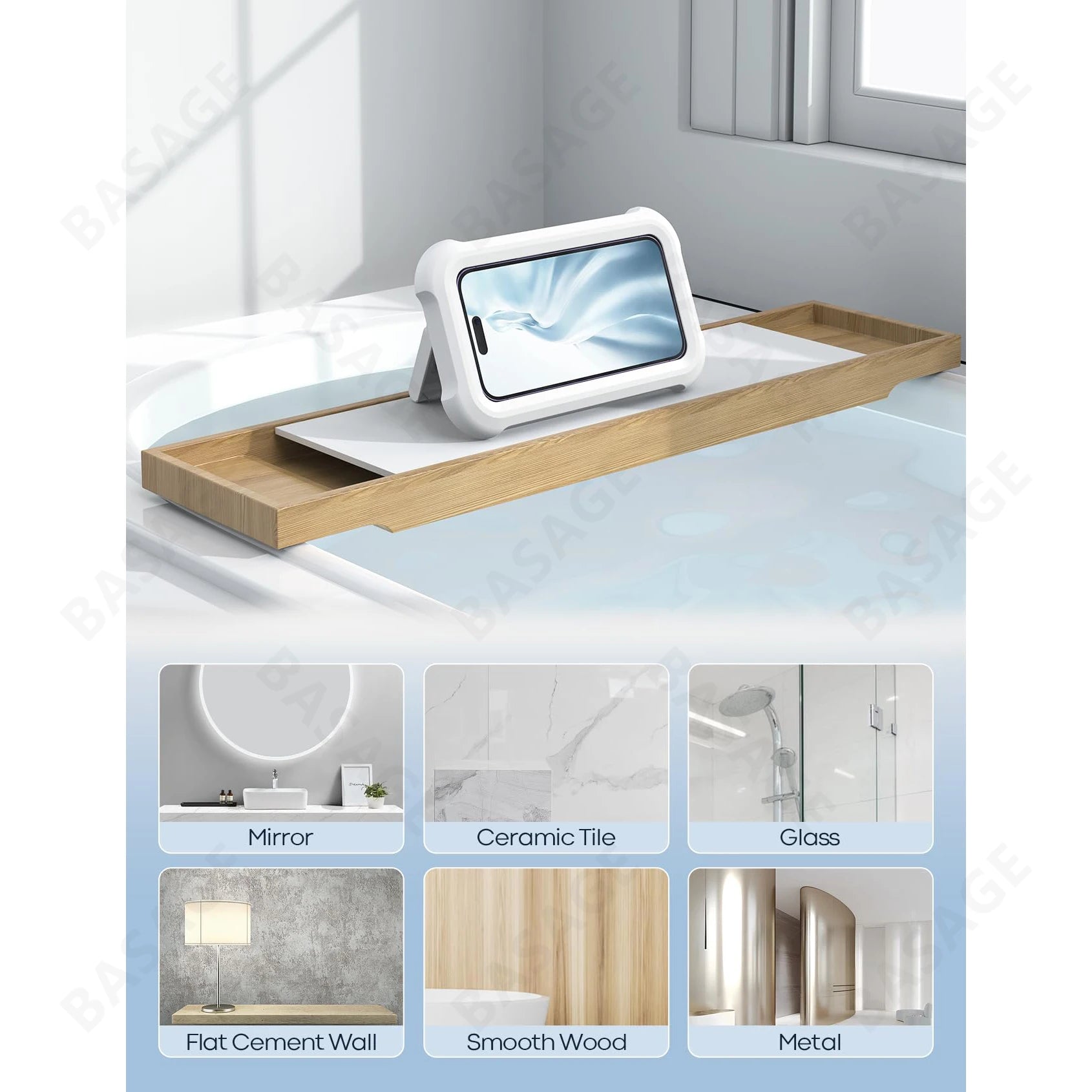 Wasserdichter Dusch Telefonhalter (6,8 Zoll)