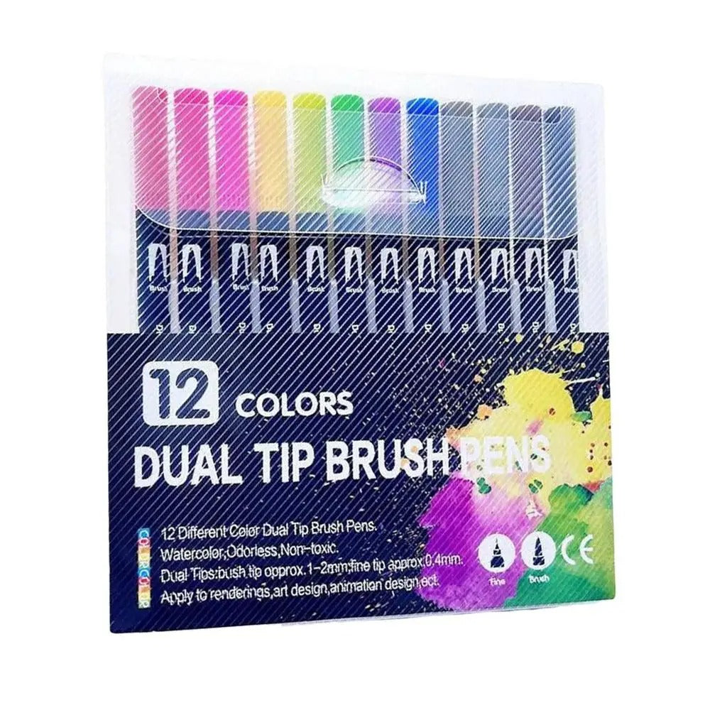 Malen nach Zahlen für Kinder – Kreatives Lernbuch mit doppelseitigem Aquarellstifte-Set