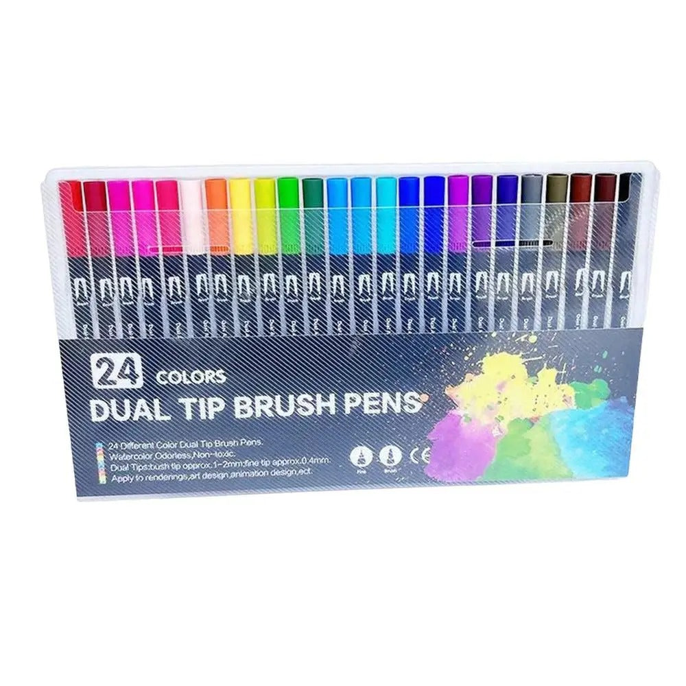 Malen nach Zahlen für Kinder – Kreatives Lernbuch mit doppelseitigem Aquarellstifte-Set