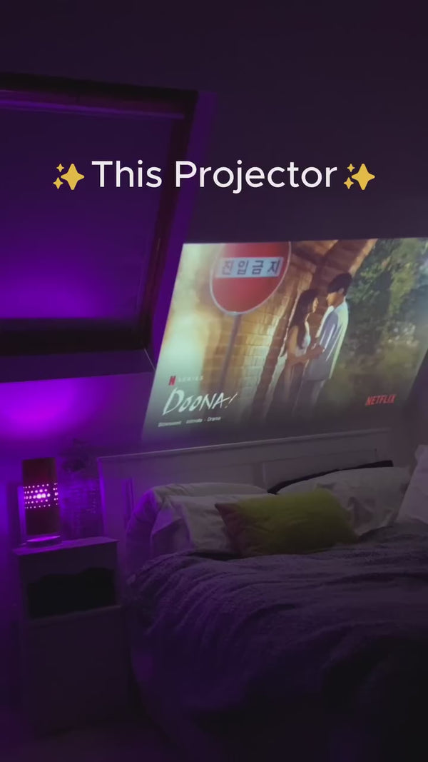 Tragbarer 4K-Videoprojektor mit 180-Grad-Drehung
