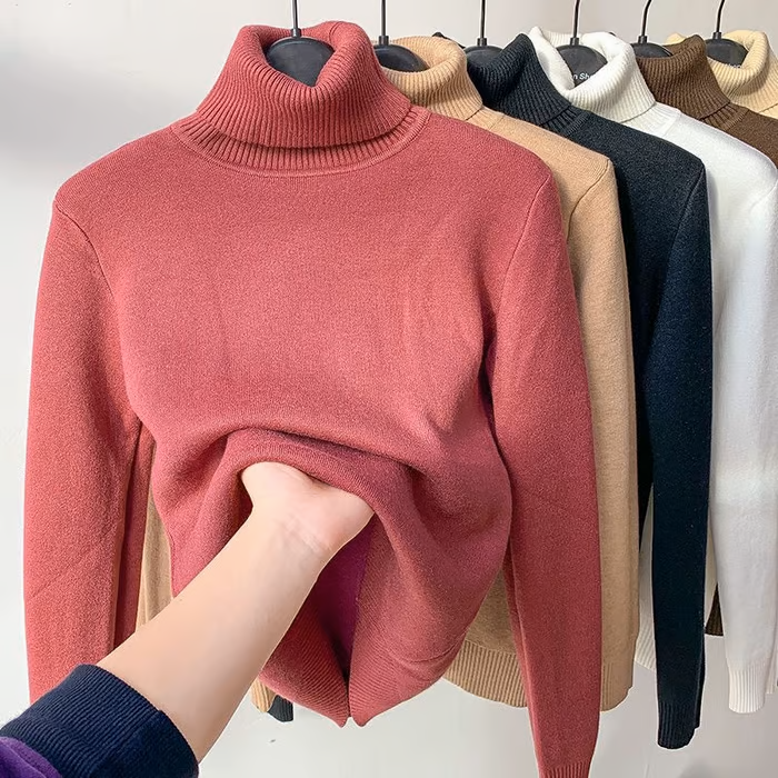 Damenpullover mit Fleece-Innenseite – Eleganz und Wärme in Perfektion